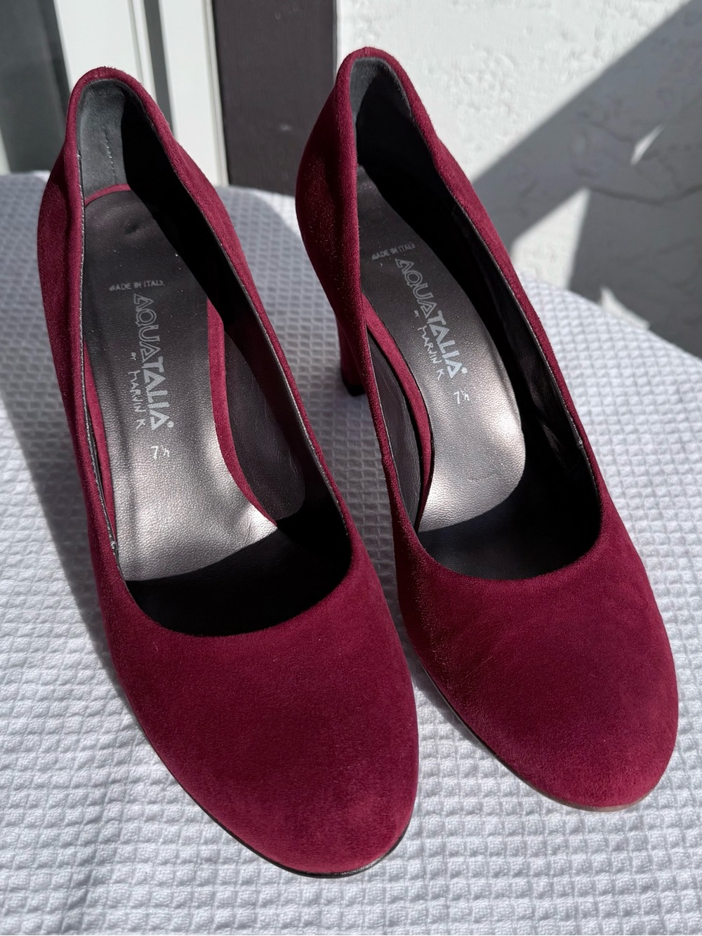 Aquatalia by Marvin K, Red Suede Pumps